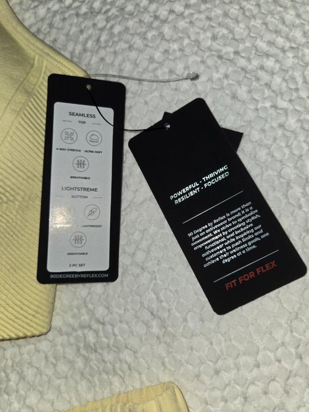 NWT 90 Degree by Reflex Daffodil 2-Piece Seamless Sports Bra & Swiftlayer Skort - Picture 6 of 7